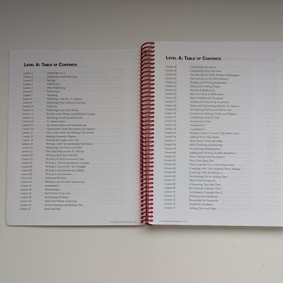 RightStart Math Level A Lessons Book - Picture 2 of 5